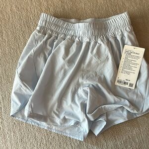 Lululemon Track That High-Rise Lined Short 5" Light Blue Size 8